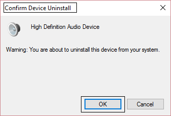 confirm device uninstall